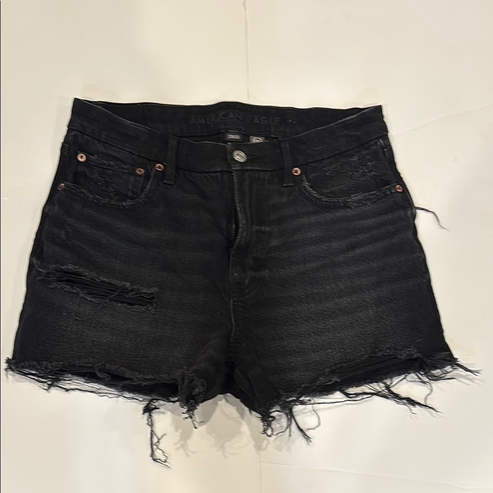 American Eagle Outfitters Black Distressed Women's Shorts